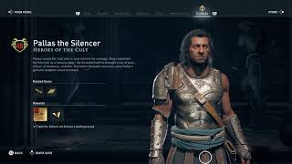 Assassins Creed Odyssey  Blacksmith Sells Tattered Spartan Flag to Unveil Pallas the Silencer 2018 [upl. by Marget420]