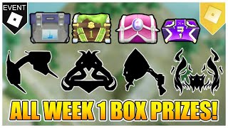 EVENT ALL WEEK 1 BOXES OPENED  PRIZES REVEALED METAVERSE CHAMPIONS ROBLOX [upl. by Enoek]