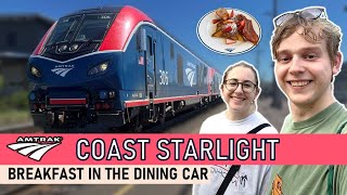 My First Time Eating in a Dining Car Amtrak Coast Starlight [upl. by Vanna]