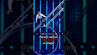 Person almost FALLS OFF during Got Talent Got Talent shocking moment [upl. by Kassaraba]