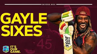 POWER HITTING  Huge Sixes From The Universe Boss  Chris Gayle Batting  West Indies Cricket [upl. by Lanford478]