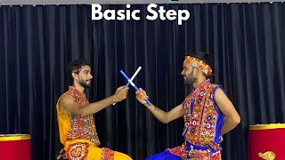 Basic Dandiya Step  Partner Step  Learn Dandiya  New Dandiya Step [upl. by Calandra]