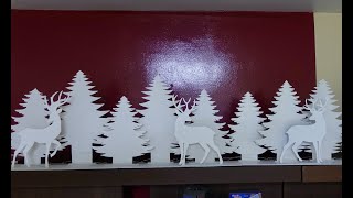 DIY Reindeer and Tree Cutout for Christmas [upl. by Nalon]