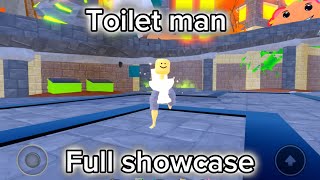 Toilet Man Full showcase in Toilet tower defense [upl. by Marasco]