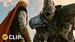 Thor vs Stone Giant  Vanaheim Battle Scene  Thor The Dark World 2013 Movie Clip HD 4K [upl. by Pillihpnhoj]