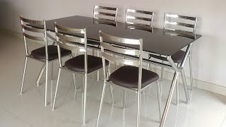 Stainless Steel Dining Table Set in Stylish Look [upl. by Stark]