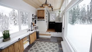 Open Concept Modern Tiny House with Elevator Bed anawhite [upl. by Ahtnams]