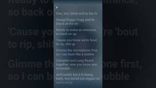 Dr Dre  Nuthin but a quotGquot Thang Lyrics [upl. by Annasiul455]