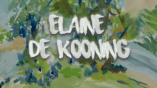 Elaine De Kooning art history for kids [upl. by Sanfred]