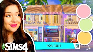 Using The Sims 4 For Rent to Build 3 Pretty PASTEL Apartments [upl. by Justen]