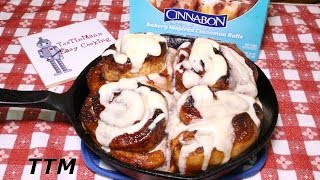 Cinnabon Cinnamon Rolls ReviewPackaged Cinnamon Rolls Baked in the Toaster Oven [upl. by Anneliese]