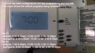 Sangamo Choice PR1n  Programming example [upl. by Aij54]