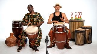 Djembe vs Conga  African Drums [upl. by Anuaf]