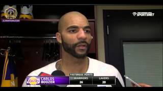 Carlos Boozer post game interview  Lakers vs Warriors  111614 [upl. by Shina623]