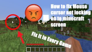 How to Fix Mouse not Locking on to Game Screen  Sea of thieves Minecraft and others [upl. by Rube592]