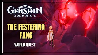 quotTHE FESTERING FANGquot Quest Guide  Dragonspine  Mondstadt World Quest [upl. by Atteuqcaj]