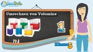 Volumen umrechnen Liter  Klasse 5 ★ Übung 1 [upl. by Neelahtak]