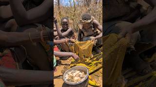 Hadzabe chief preparing best food for todays breakfast in tribe hadzabetribe breakfast food [upl. by Sad]