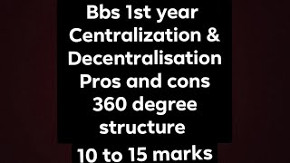 Centralization and decentralisation with its pros and consPM [upl. by Eenaej]