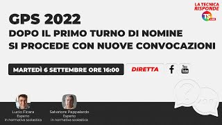 Gps 2022 dopo il primo turno di nomine si procede con nuove convocazioni [upl. by Taima69]