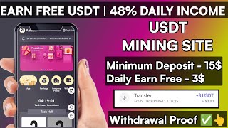 New Usdt Earning Site Usd Mining Site 2024 Best Investment Usdt Earning Website [upl. by Littlejohn]