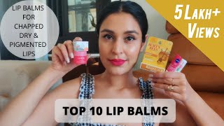 TOP 10 LIP BALMS AVAILABLE IN INDIA  Starting Rs 35  Chetali Chadha [upl. by Eimerej572]