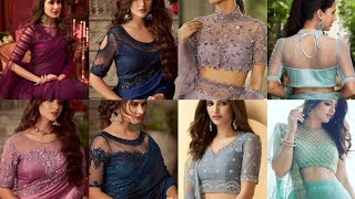 New Stylish Net Blouse Designs 2023  Net saree blouse  Net Sleeve net gala design netsaree 😍👌 [upl. by Leeanne]