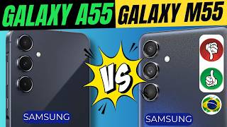 Galaxy M55 Vs Galaxy A55 Qual Surpreende Mais 🤔📱Comparativo [upl. by Liatrice]