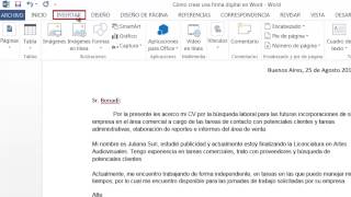 Cómo crear una firma digital en Word [upl. by Haeckel]