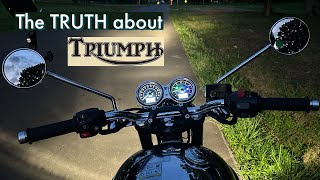 the TRUTH  Triumph Bonneville T120  Extended Ride amp Review motovlog ​⁠SloansMotorcycleATV [upl. by Oivatco]