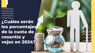 ¿Cuáles serán los porcentajes de la cuota de cesantía y vejez en 2024 [upl. by Pry]