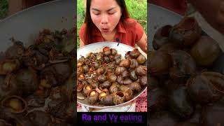 snail fried so yummy snail recipe seafood recipe shorts short food [upl. by Adeys580]