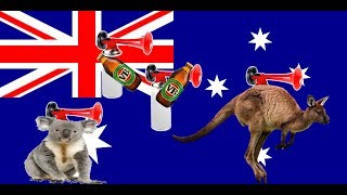 Australia National Anthem MLG Air Horn Version [upl. by Ahsikam]