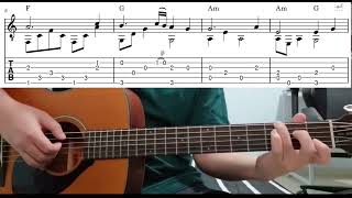 A Gift Of A Thistle Braveheart  Easy Fingerstyle Guitar Playthrough Tutorial Lesson With Tabs [upl. by Shanan650]