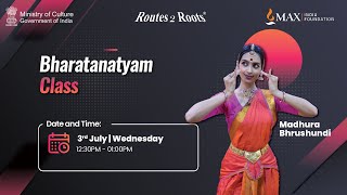 Bharatanatyam Class  Madhura Bhrusndi  03rd July 2024  Routes 2 Roots [upl. by Irtemed]