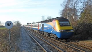 High Speed Trains at Swinderby  6th December 2014 [upl. by Sophi]