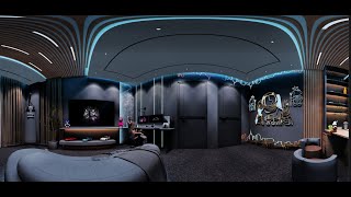 Game room  Gaming Steup  Gaming and study design  360° Panorama 4k video [upl. by Droffig]