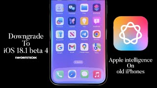 Downgrade iOS 181 beta 4 and Enable Apple Intelligence on Old iPhone While you CAN ‼️ [upl. by Hulda]