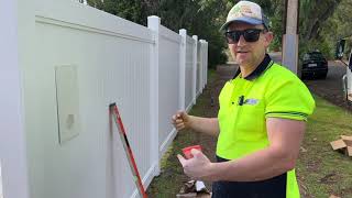 How To Install Full Privacy PVC Fencing  Outback Fencing [upl. by Nolyaw]