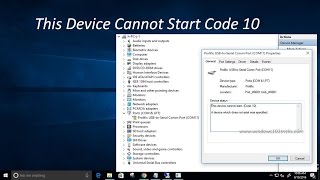 This Device Cannot Start Code 10 For Device Manager In Windows 10 [upl. by Nodababus648]