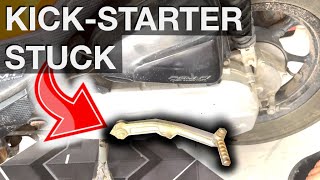 Scooter does not start  Kick starter is frozen  locked up How to fix instructions [upl. by Dominica]