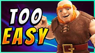 300 TROPHIES in 30 MINUTES NO SKILL GIANT GRAVEYARD 🏆 — Clash Royale [upl. by Ecinaj]