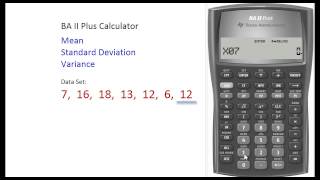 BAII Plus Calculator  Finding Mean amp Standard Deviation [upl. by Ynittirb]