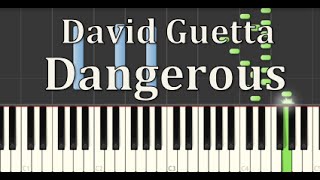 How to play Dangerous  David Guetta Synthesia Tutorial [upl. by Maisey375]