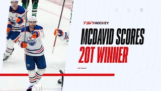 Must See McDavid scores winner just 32 seconds into doubleOT to lift Oilers in Game 1 [upl. by Sadnac399]