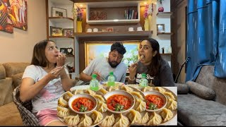 Momo Mukbang with chopsticks mukbang momos [upl. by Faun]