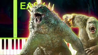 Godzilla x Kong  The New Empire Trailer Theme Song  EASY Piano Tutorial [upl. by Christiansen]