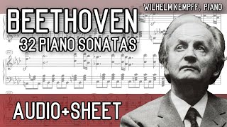 Beethoven  32 Piano Sonatas complete AudioSheet Kempff [upl. by Ytsihc]