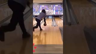 Incredible Bowling Form Improvement bowling 2handedbowler athlete short shorts subscribe [upl. by Nnaillek]