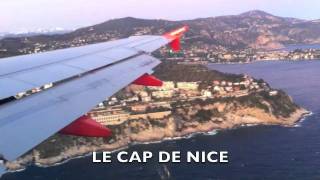 ATTERRISSAGE NICECOTE DAZUR A319 EASY JET [upl. by Sowell]